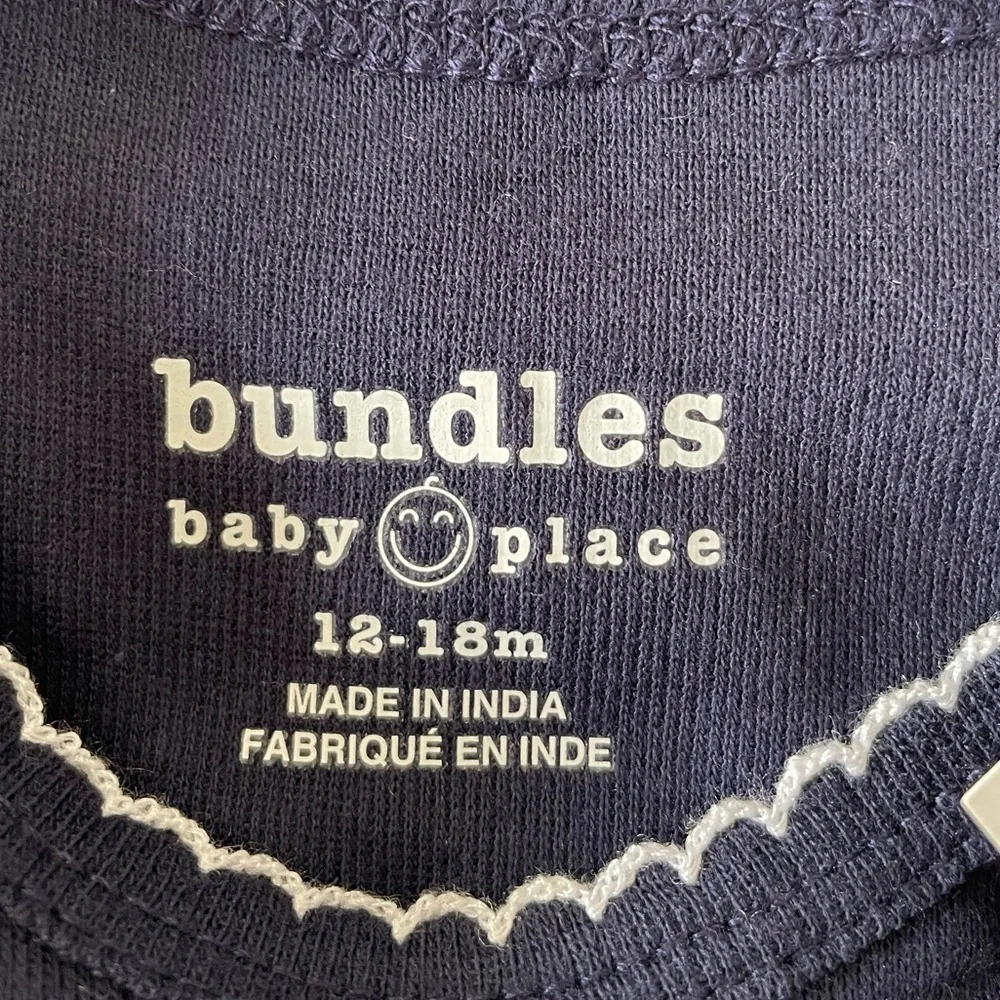 The Children's Place Blue/White Onesie Bundle